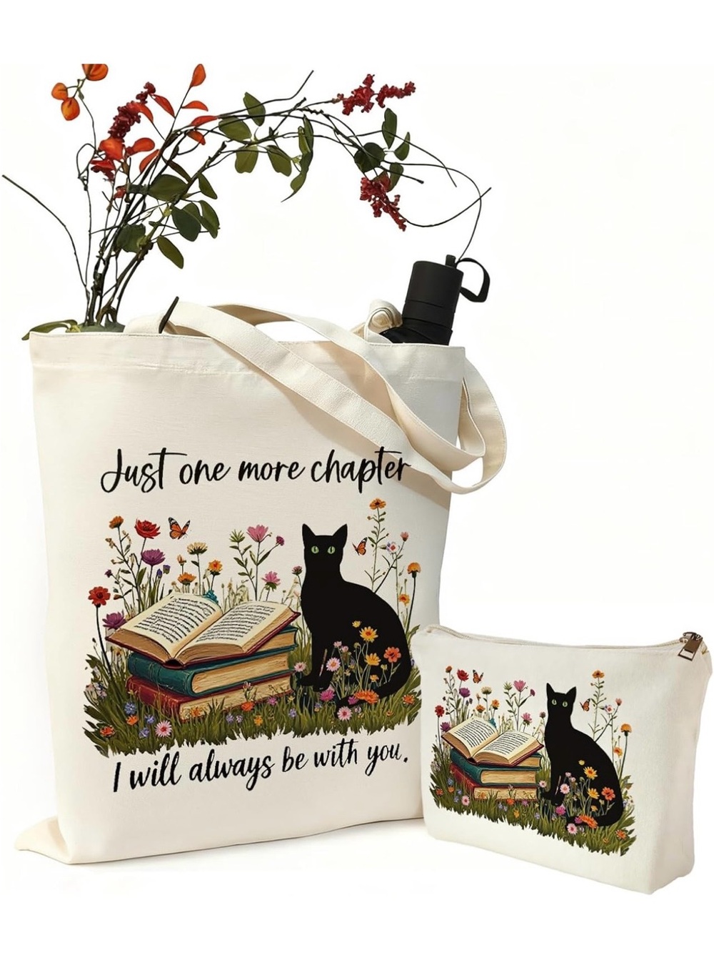 Tote Bag + Cosmetic Bag Set, 2 Pc